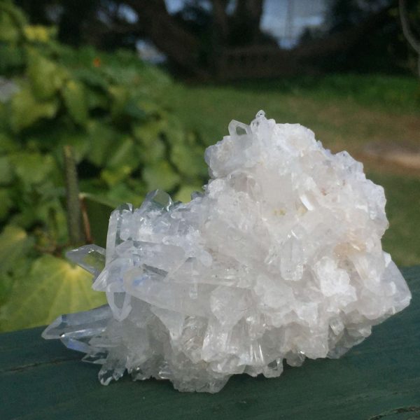 superb clear quartz cluster with multiple points