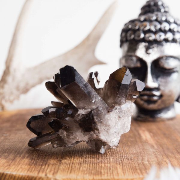 Smokey quartz cluster