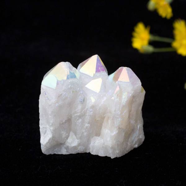 Angel aura quartz cluster