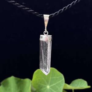 natural clear quartz point pendant