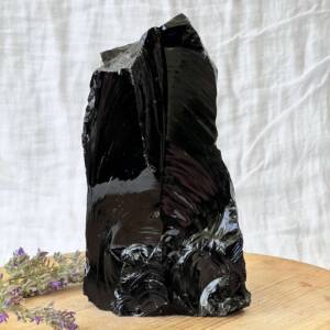 natural black obsidian