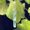 green fluorite pendant in a silver plated setting