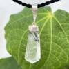 black tourmaline in quartz pendant set in silver