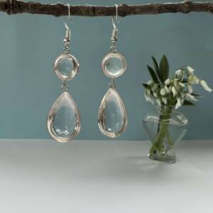 clear quartz earrings