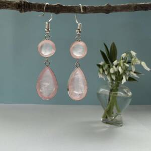 rose quartz earrings