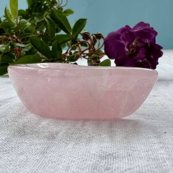 rose quartz moon dish