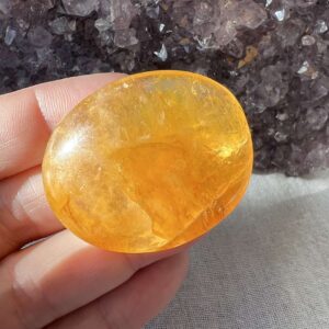 large golden quartz tumblestone