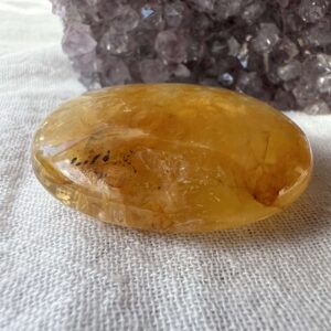 large golden quartz tumblestone