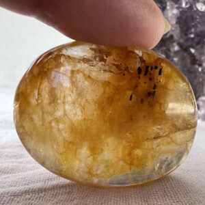 large golden quartz tumblestone