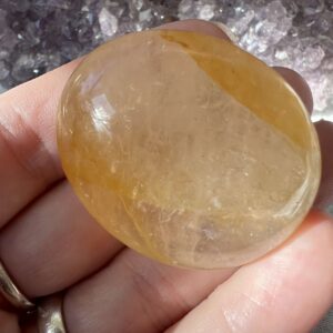 large golden quartz tumblestone