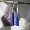 lapis lazuli earrings 925 silver semi precious stone Himalayan minerals crystal shop