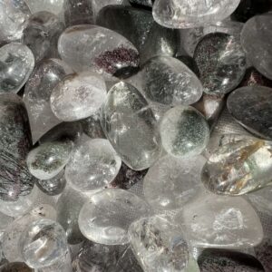 garden quartz tumblestones chlorite included clear quartz crystal polished small pebbles