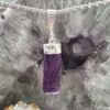 fluorite pendant translucent purple crystal calcium fluoride silver plate cap setting