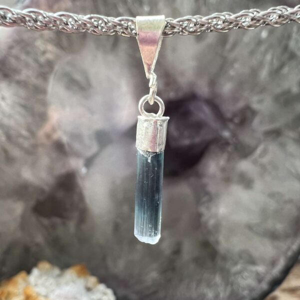 blue tourmaline pendant