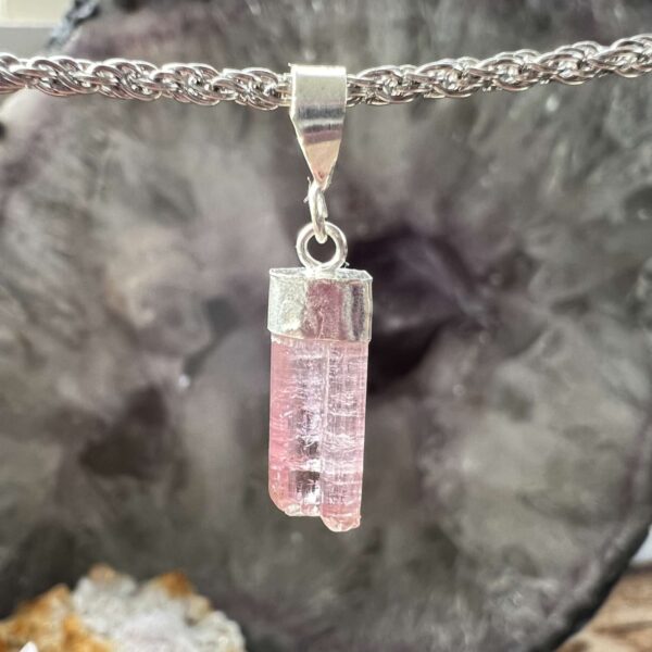 pink tourmaline pendant