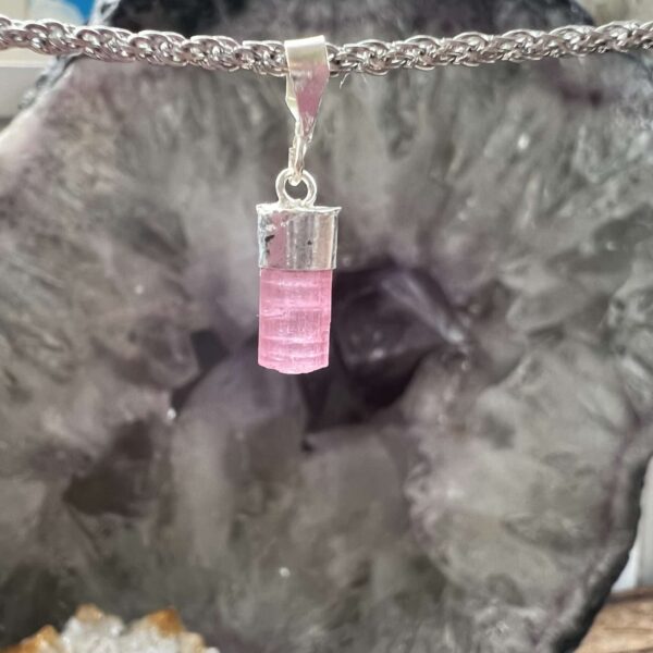 pink tourmaline pendant