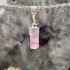 pink tourmaline pendant natural crystal necklace