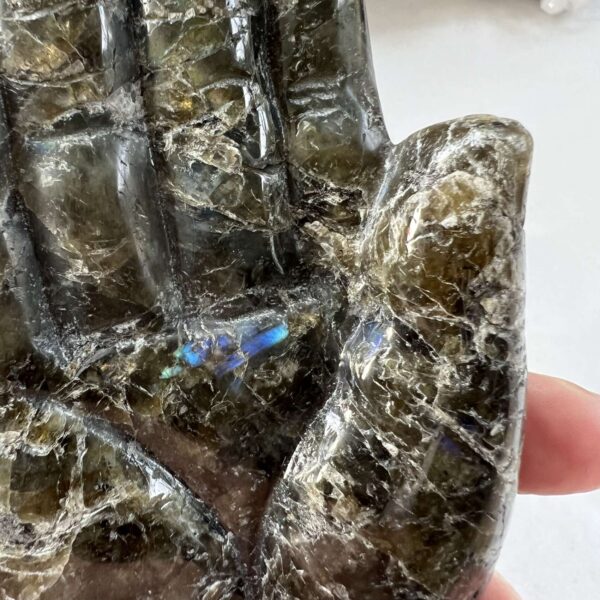 labradorite hand