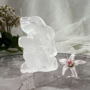 clear quartz rabbit