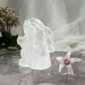 clear quartz rabbit