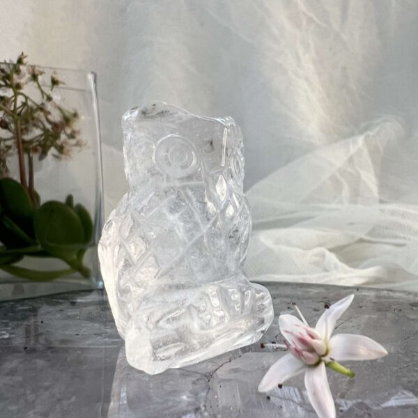 clear quartz owl