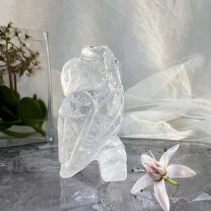 clear quartz owl