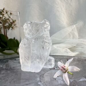 clear quartz owl