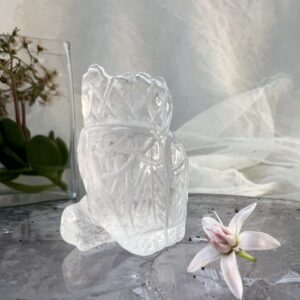 clear quartz owl