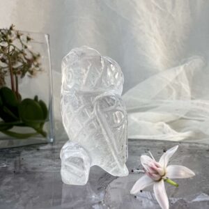 clear quartz owl