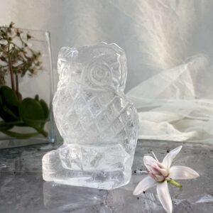 clear quartz owl