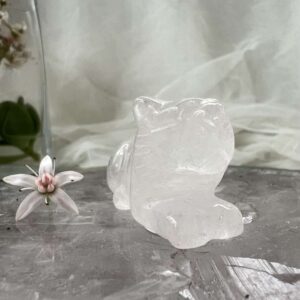 clear quartz lion