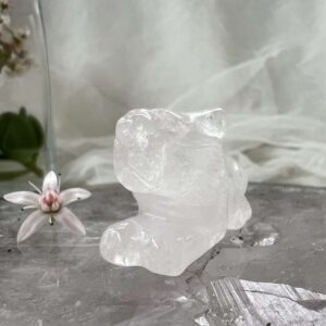 clear quartz lion