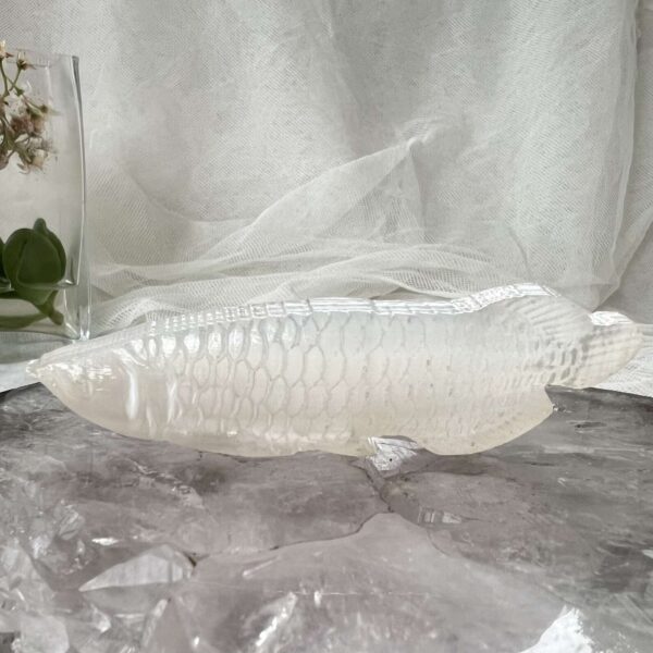 selenite fish home decor hand carved pure gypsum