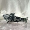 moss agate shark carved crystal statue natural agate SiO2