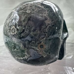 moss agate skull