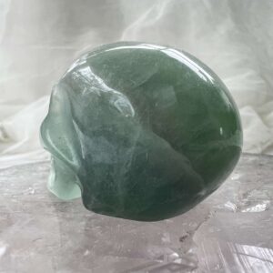 green fluorite skull