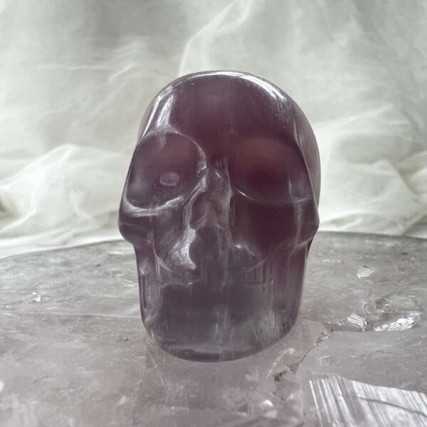 purple fluorite skull