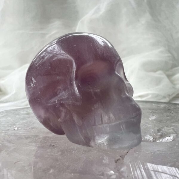 purple fluorite skull