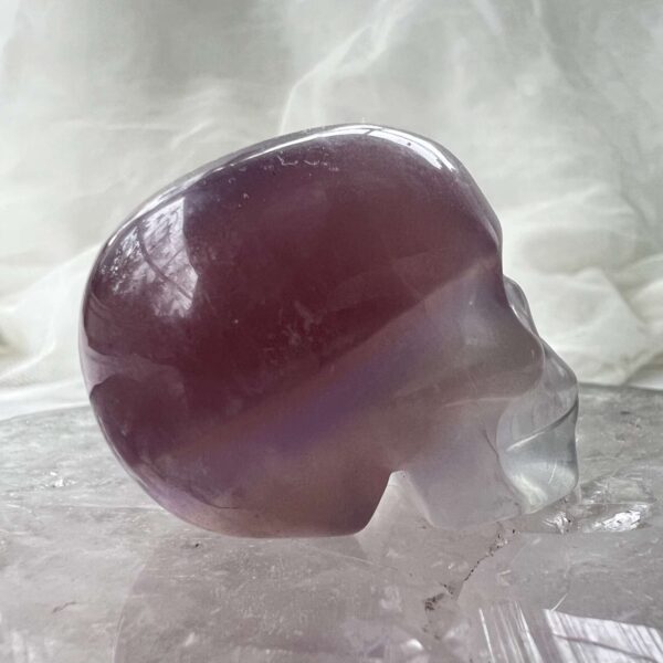 purple fluorite skull