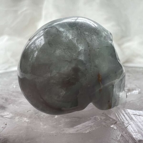 green fluorite skull