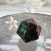 ruby zoisite geometric shape red corundum in tanzanite