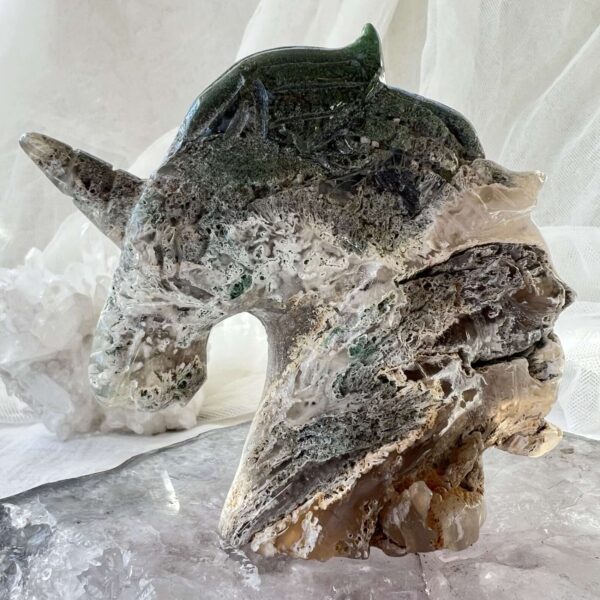 moss agate unicorn