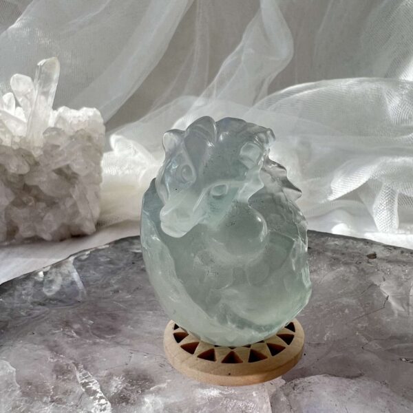 green fluorite dragon carved crystal animal egg home decor crystal decoration