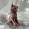 steatite wolf dog statue soapstone carving model animal