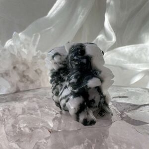 moss agate squirrel crystal home decor animal carving crystal shop online NZ