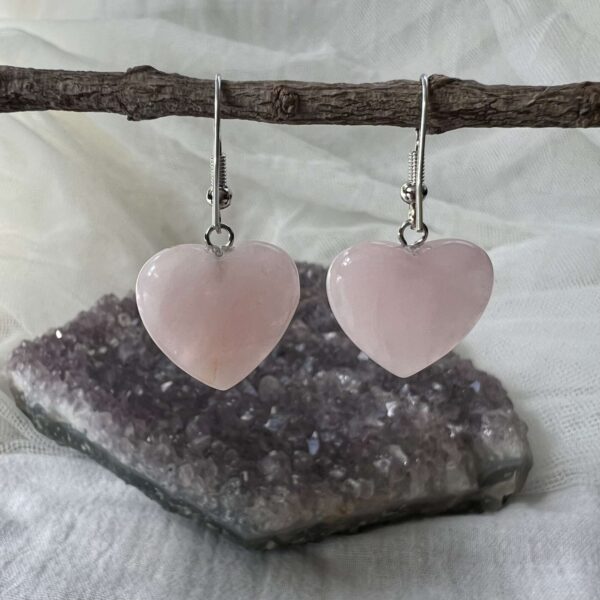 rose quartz earrings