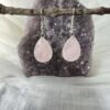 rose quartz earrings crystal jewellery pink crystal earrings