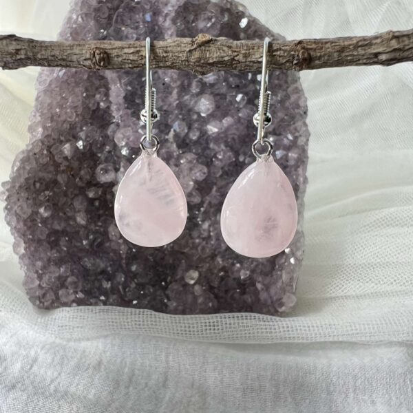 rose quartz earrings