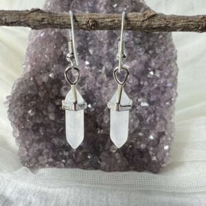 clear quartz earrings