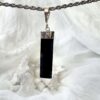 black tourmaline pendant black crystal necklace healing jewellery the hidden gem